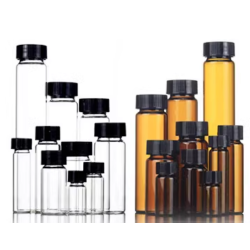 Glass Sample Bottles – Narrow-Mouth, Sealed | 3 mL–60 mL | Transparent or Amber | 100 pcs/set
