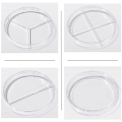 Sterile Bacterial Culture Dishes – 10 pcs/set – Virgin PS Single-Use Petri Dishes (Multiple Sizes & Compartments Available)