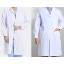 Acid- and Alkali-Resistant Waterproof Lab Coat – Long-Sleeve Protective Gown for Chemistry, Biology & Research Work